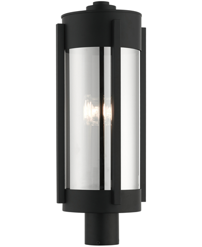 Livex Sheridan 3 Light Outdoor Post Top Lantern In Black