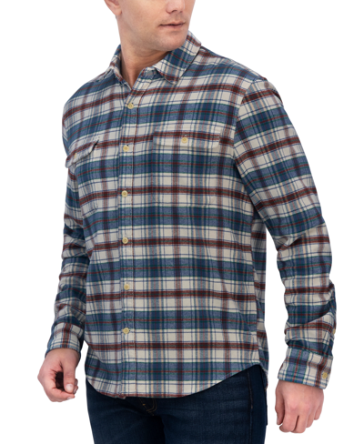 Lucky Brand Men's Plaid Cloud Soft Long-sleeve Flannel Shirt In Blue Plaid