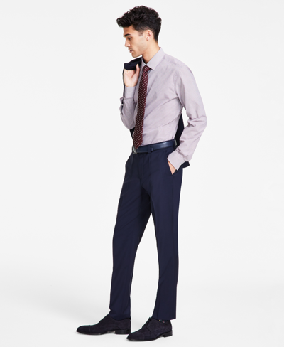 Hugo By  Boss Men's Modern-fit Wool Blue Suit Pants In Dark Blue