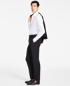 HUGO BY HUGO BOSS MEN'S MODERN-FIT WOOL SUIT PANTS