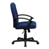 FLASH FURNITURE MID-BACK NAVY FABRIC EXECUTIVE SWIVEL CHAIR WITH NYLON ARMS