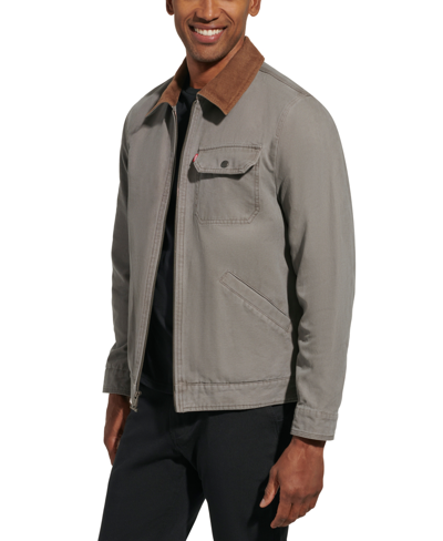 Levi's Men's Canvas Utility Jacket In Charcoal