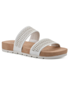 Cliffs By White Mountain Thrilled Laser Cut Sandal In White Burnished Smooth