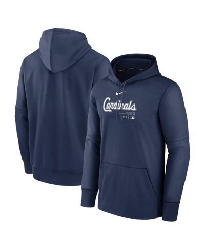 NIKE MEN'S NIKE NAVY ST. LOUIS CARDINALS AUTHENTIC COLLECTION PRACTICE PERFORMANCE PULLOVER HOODIE