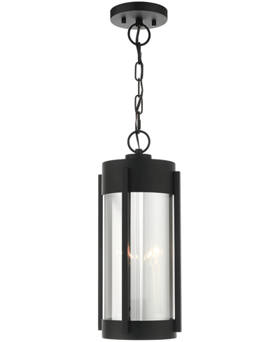 Livex Sheridan 2 Light Outdoor Pendant Lantern In Black
