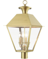 LIVEX WENTWORTH 4 LIGHT OUTDOOR EXTRA LARGE POST TOP LANTERN