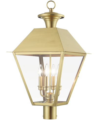 LIVEX WENTWORTH 4 LIGHT OUTDOOR EXTRA LARGE POST TOP LANTERN