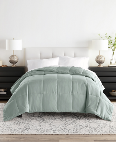 Ienjoy Home All Season Lightweight Solid Down Alternative Comforter, Full/queen In Eucalyptus