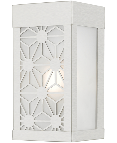 Livex Berkeley 1 Light Outdoor Ada Small Sconce In Brushed Nickel