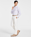 HUGO BY HUGO BOSS MEN'S MODERN-FIT WHITE SUIT PANTS