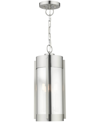 Livex Sheridan 2 Light Outdoor Pendant Lantern In Brushed Nickel