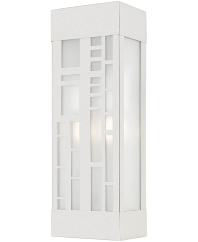Livex Malmo 2 Light Outdoor Ada Sconce In Brushed Nickel