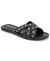 Kenneth Cole New York Jula Stud Slide Sandal In Black Raffia