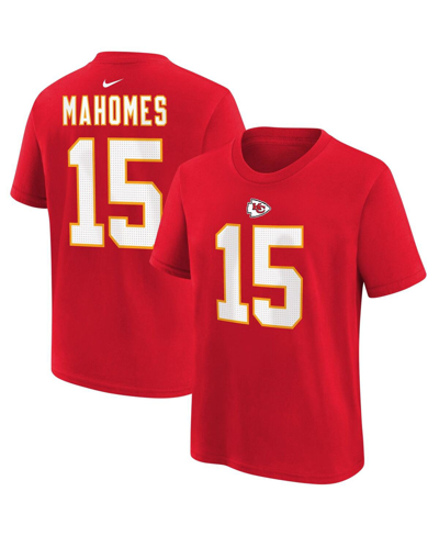 NIKE LITTLE BOYS AND GIRLS NIKE PATRICK MAHOMES RED KANSAS CITY CHIEFS PLAYER NAME AND NUMBER T-SHIRT