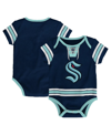 Outerstuff Baby Boys And Girls Deep Sea Blue Seattle Kraken Hockey Jersey Bodysuit In Deep Sea Blue
