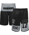 OUTERSTUFF BIG BOYS AND GIRLS DAVANTE ADAMS BLACK LAS VEGAS RAIDERS PLAYER NAME AND NUMBER SHORTS