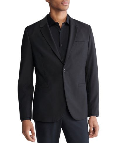 Calvin Klein Men's Black Beauty Slim-fit Blazer