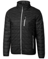 Cutter & Buck Rainier Primaloft Mens Eco Insulated Full Zip Puffer Jacket In Black