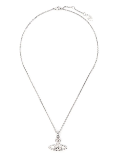 Vivienne Westwood Mayfair Bas Relief Orb Necklace In Metallic