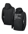 NIKE MEN'S AND WOMEN'S NIKE BLACK SAN ANTONIO SPURS 2023/24 PERFORMANCE SPOTLIGHT ON-COURT PRACTICE PULLO