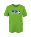 OUTERSTUFF LITTLE BOYS AND GIRLS NEON GREEN SEATTLE SEAHAWKS PRIMARY LOGO T-SHIRT