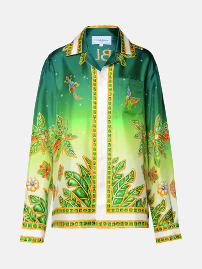 Casablanca 'joyaux D'afrique' Green Silk Shirt