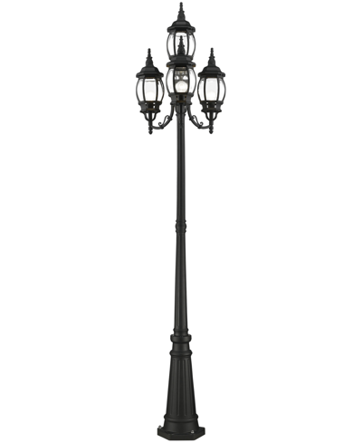 Livex Frontenac 4 Light Outdoor Post Light In Textured Black