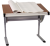 FLASH FURNITURE ADJUSTABLE DRAWING AND DRAFTING TABLE WITH PEWTER FRAME