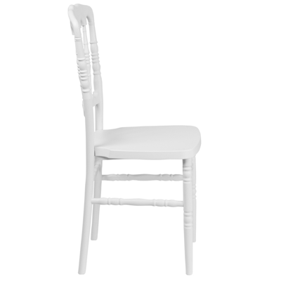 Flash Furniture Hercules Series White Resin Stacking Napoleon Chair