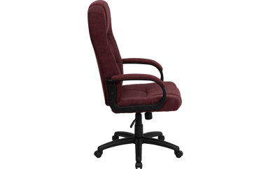 Flash Furniture High Back Burgundy Fabric Executive Swivel Chair With Arms In Dark Red