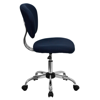 FLASH FURNITURE MID-BACK NAVY MESH SWIVEL TASK CHAIR WITH CHROME BASE