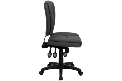 Flash Furniture Mid-back Gray Fabric Multifunction Ergonomic Swivel Task Chair