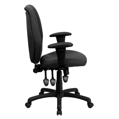 Flash Furniture High Back Gray Fabric Multifunction Ergonomic Executive Swivel Chair With Adjustable Arms