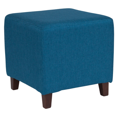 Flash Furniture Ascalon Upholstered Ottoman Pouf In Blue Fabric