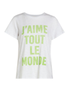 CINQ À SEPT WOMEN'S JAIME TOUT LE MONDE GRAPHIC T-SHIRT