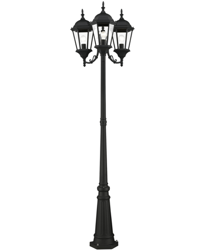 Livex Hamilton3 Light Outdoor Post Light In Textured Black