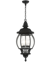 Livex Frontenac 4 Light Outdoor Pendant Lantern In Textured Black