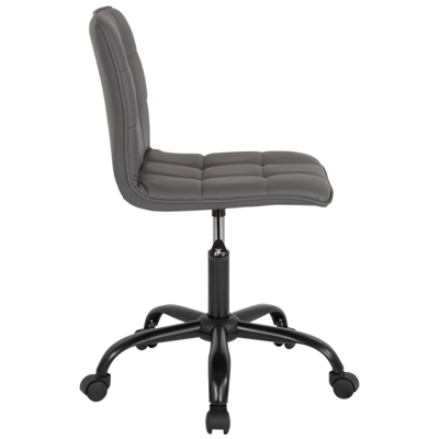 Flash Furniture Sorrento Home And Office Task Chair In Gray Leather