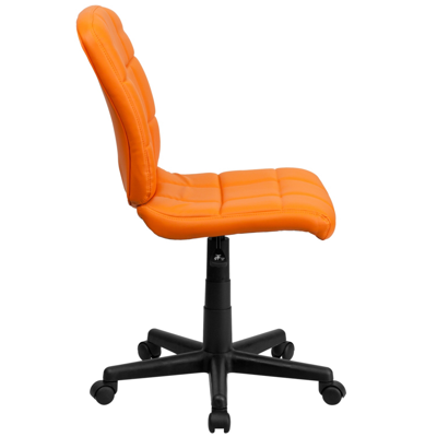 Flash Furniture Mid-back Orange Quilted Vinyl Swivel Task Chair