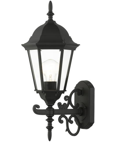 Livex Hamilton 1 Light Outdoor Wall Lantern In Textured Black