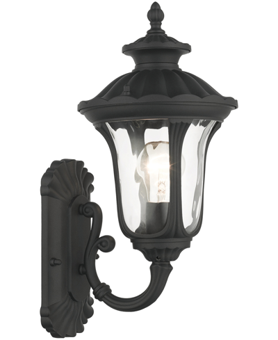 Livex Oxford 1 Light Outdoor Wall Lantern In Textured Black