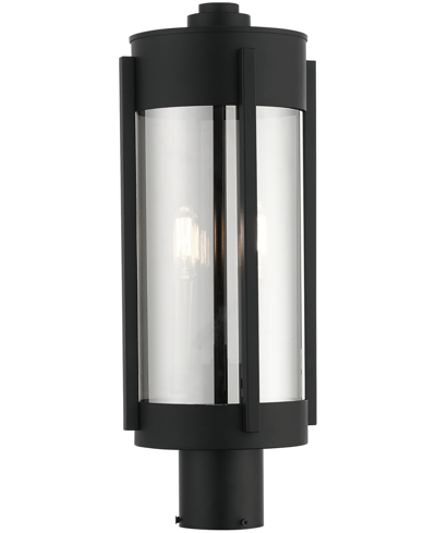 Livex Sheridan 2 Light Outdoor Post Top Lantern In Black