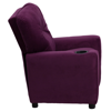 FLASH FURNITURE CONTEMPORARY PURPLE MICROFIBER KIDS RECLINER WITH CUP HOLDER