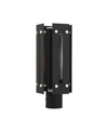 Livex Utrecht 1 Light Outdoor Post Top Lantern In Black With Brushed