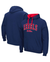 Colosseum Men's  Navy Ole Miss Rebels Big And Tall Arch And Logo 2.0 Pullover Hoodie In Navy