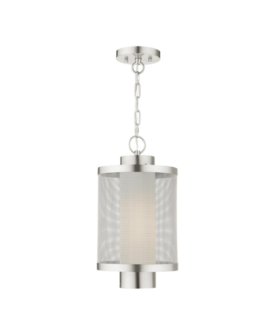 Livex Nottingham 1 Light Pendant In Brushed Nickel