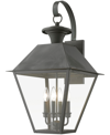 Livex Wentworth 4 Light Outdoor Extra Large Wall Lantern In Charcoal
