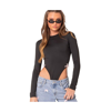 Edikted Marlo High Cut Bodysuit In Black