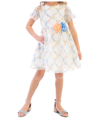 RARE EDITIONS TODDLER GIRLS 3D FLORAL EMBROIDERED SOCIAL DRESS