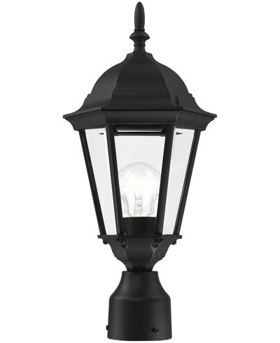 Livex Hamilton 1 Light Outdoor Post Top Lantern In Textured Black